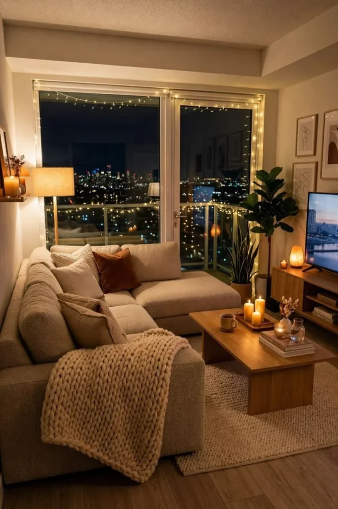 Layered Lighting for a Warm Modern Apartment Glow