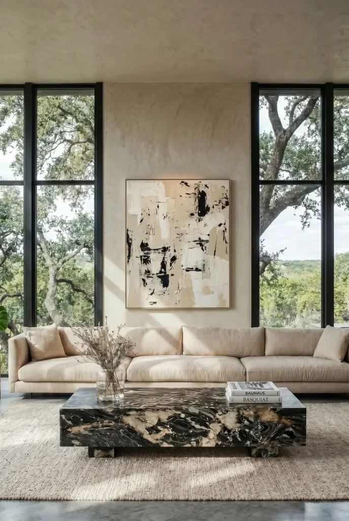 Marble or Natural Stone Coffee Table
