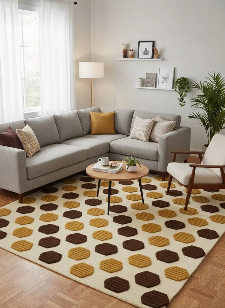 Minimal Dot Pattern Rugs