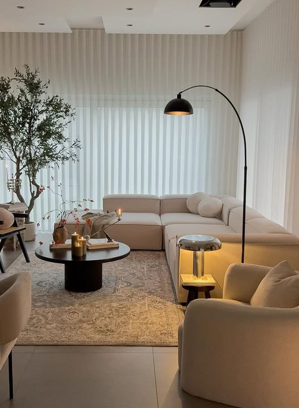 Minimalist Low-Profile Sofa Setup