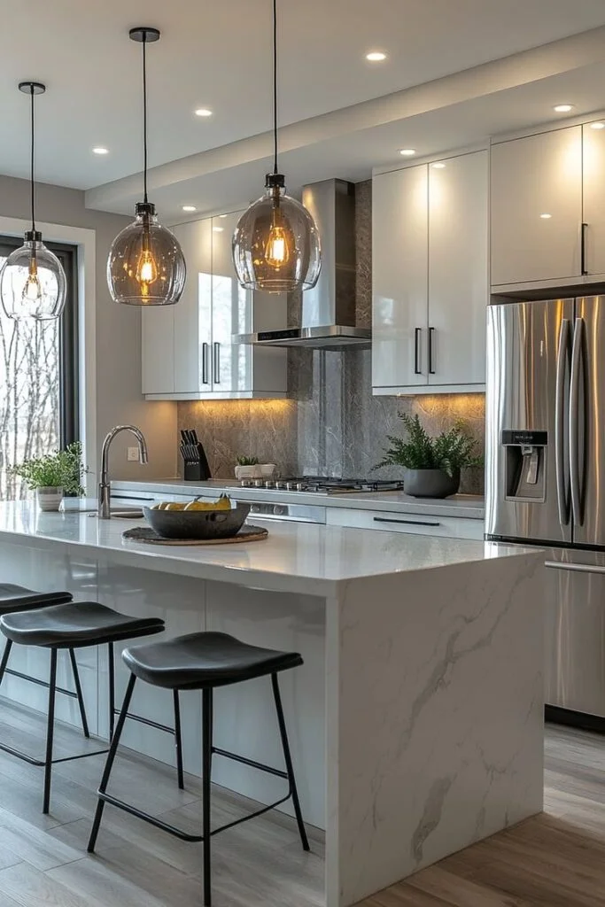 Minimalist White & Grey Kitchen Palette