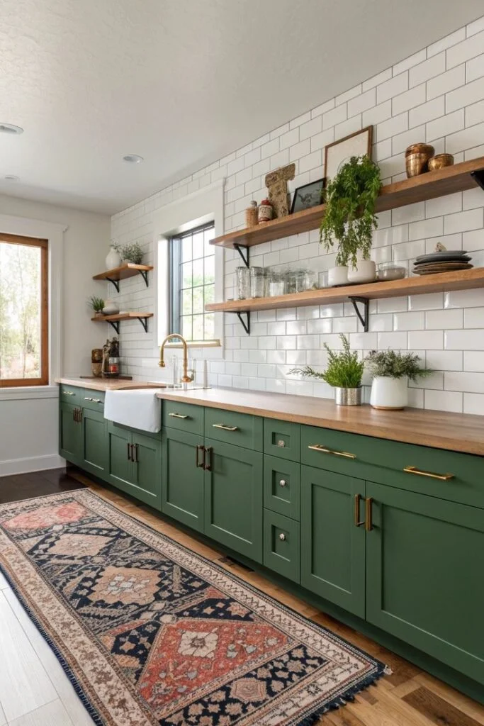 Nature-Inspired Green Kitchens