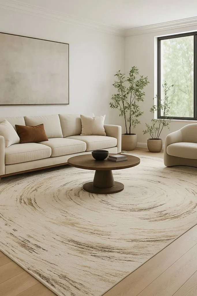 Neutral Minimalist Rugs with Soft Beige Tones