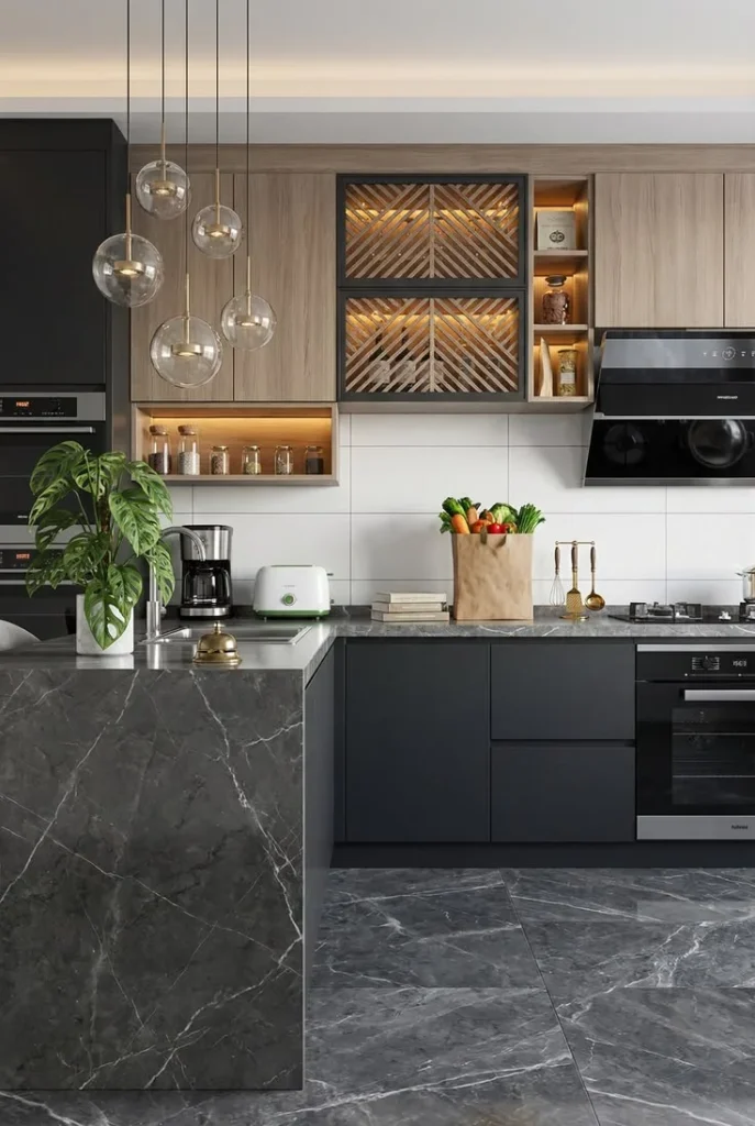 Open Shelving with Designer Styling