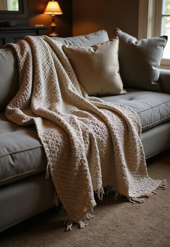Oversized Knit Blanket Cozy Look