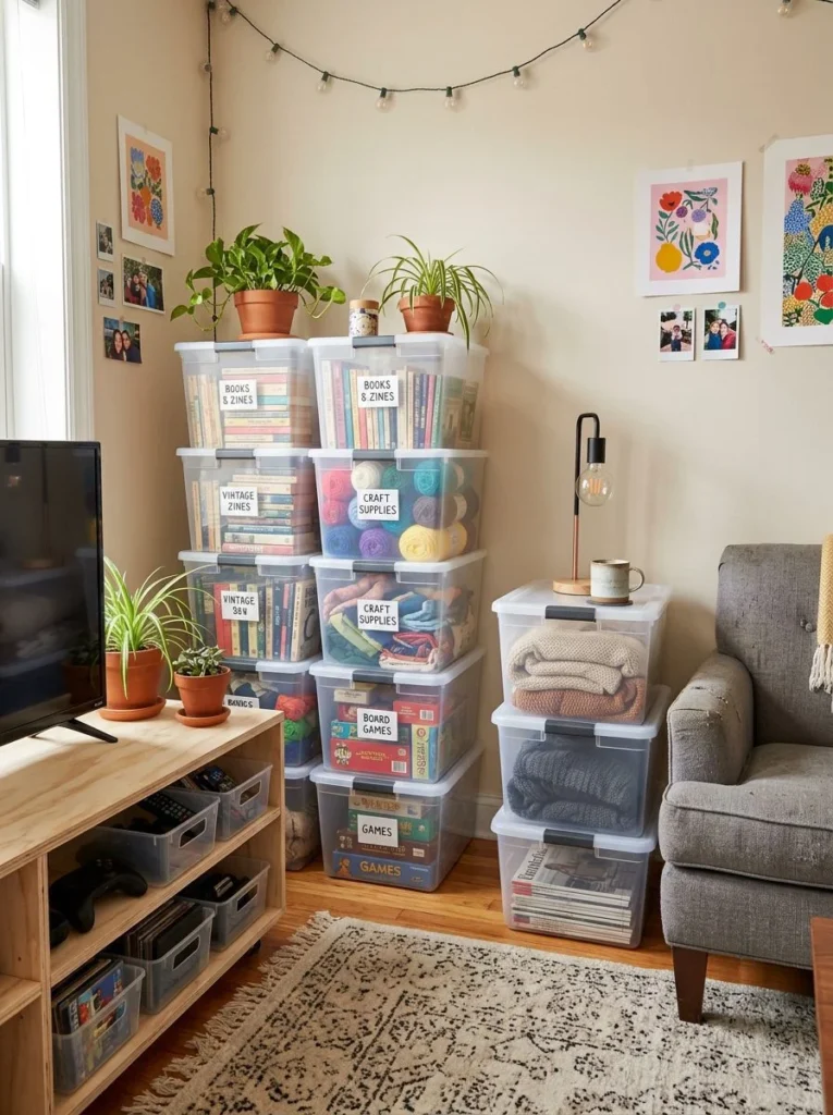 Plastic Storage Visible Everywhere Cheap Home Decor Ideas