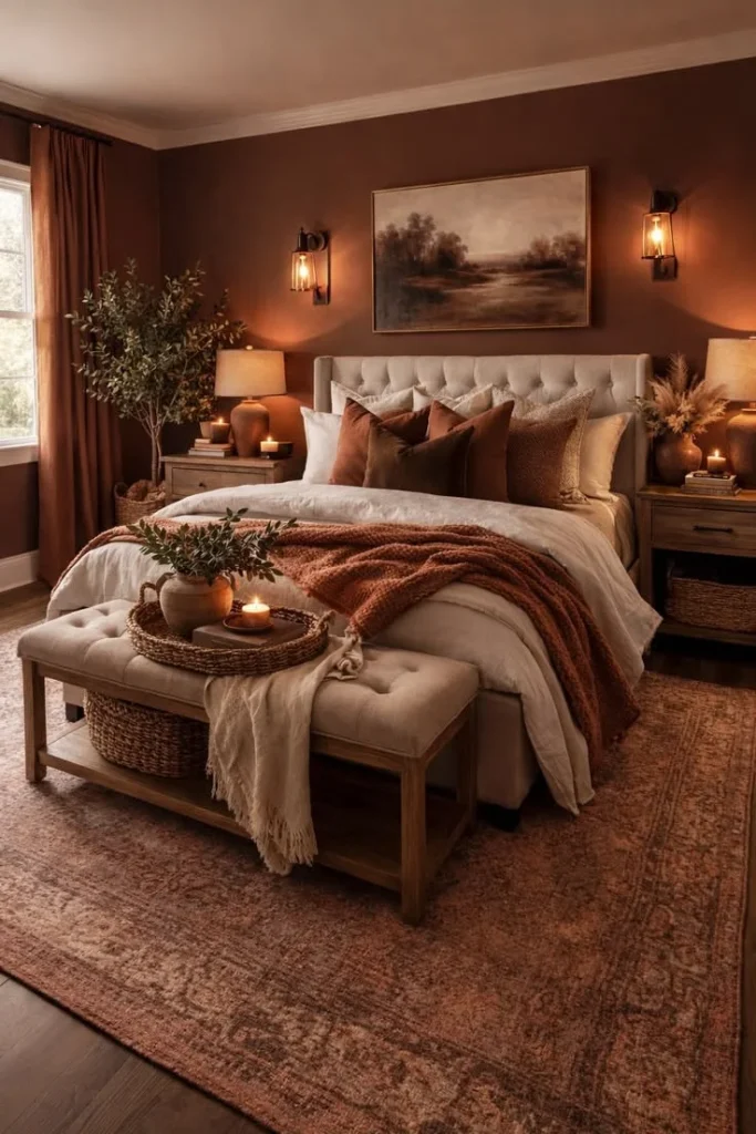 Romantic Cozy Bedroom with Soft Textures