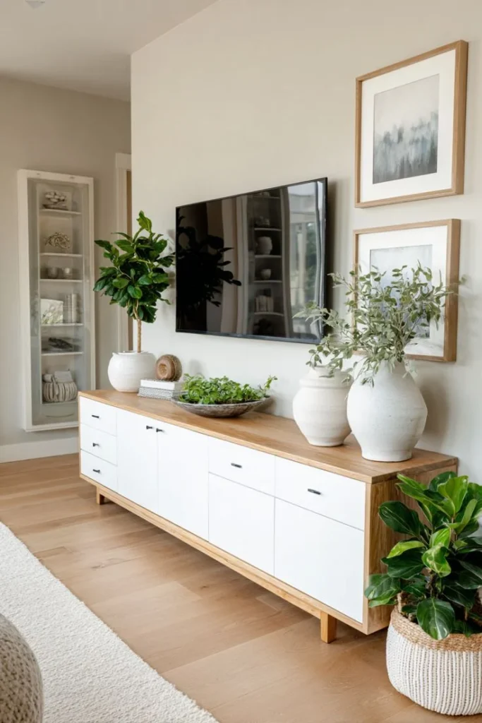 Scandinavian Wooden TV Console