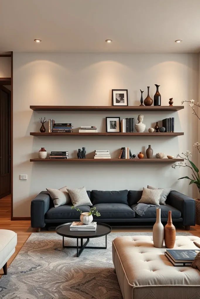 Simple Wall-Mounted Shelves