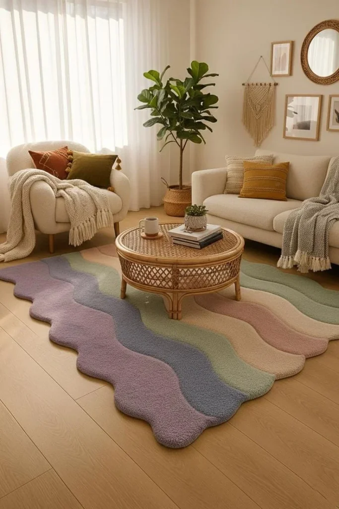 Soft Pastel Rugs for Airy Feel