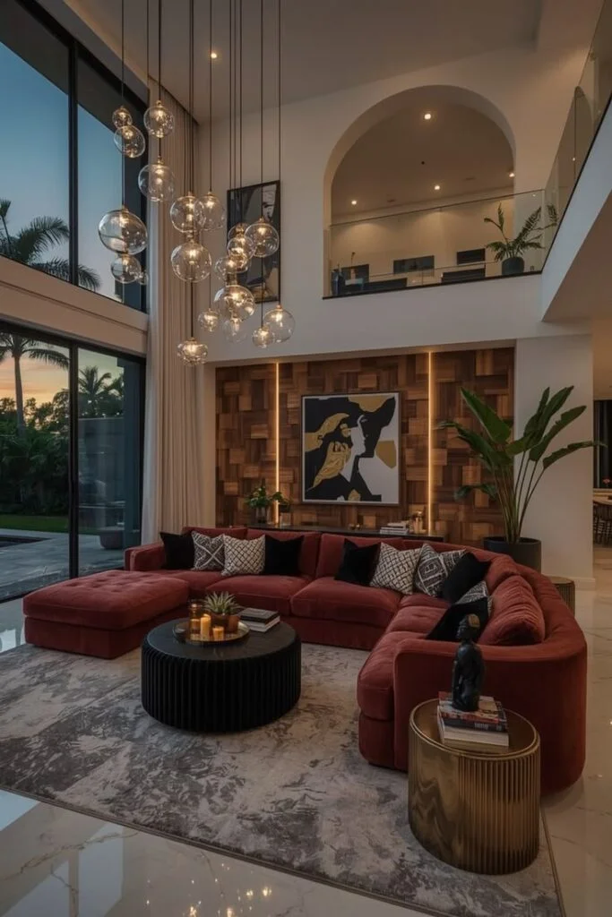 Statement Ceiling with Modern Details