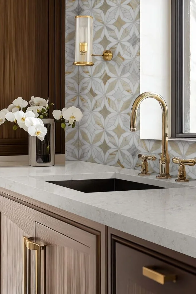 Statement Marble Backsplashes