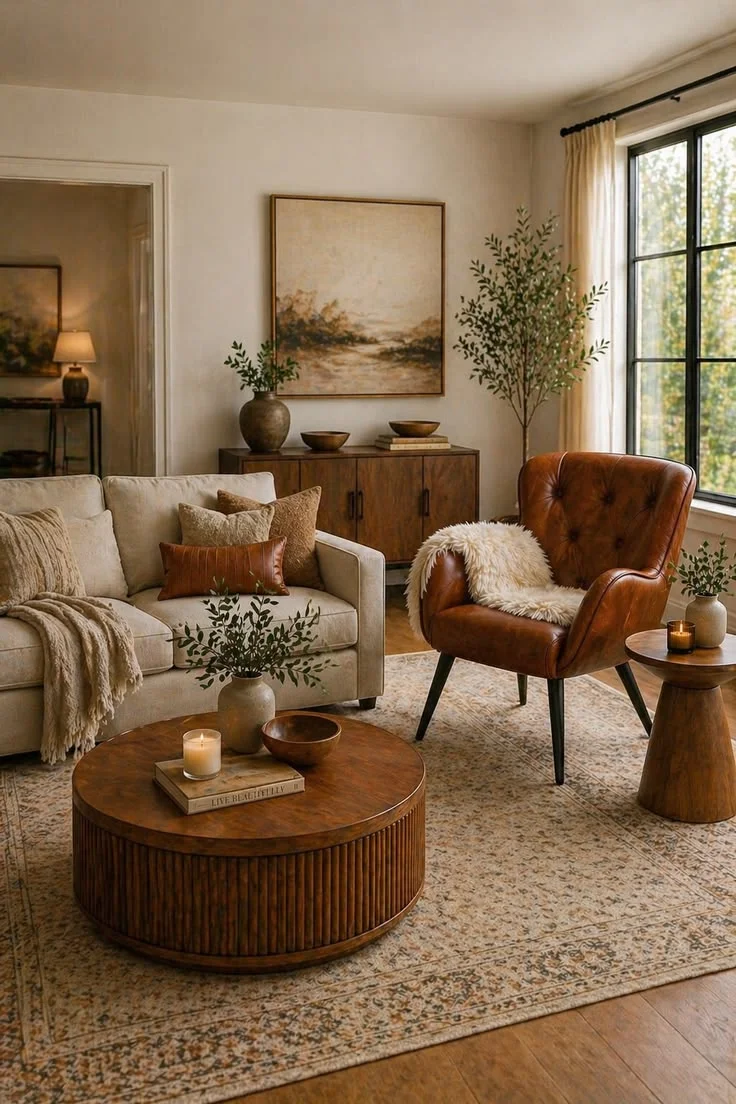 Texture Through Fabrics and Natural Materials Rather Than Bulk