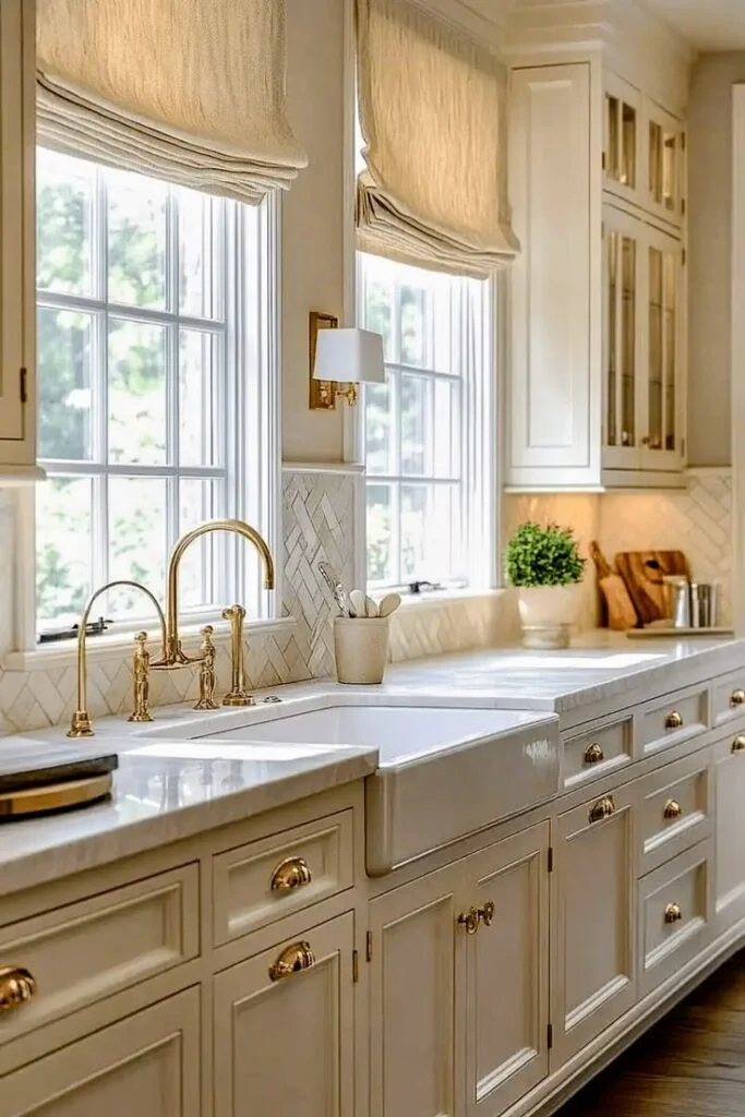 Textured Roman Shades for Soft Designer Style