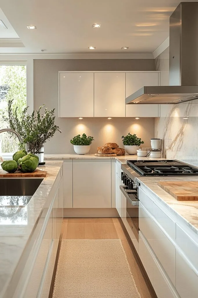 Try a Scandinavian White Kitchen With Soft Natural Textures