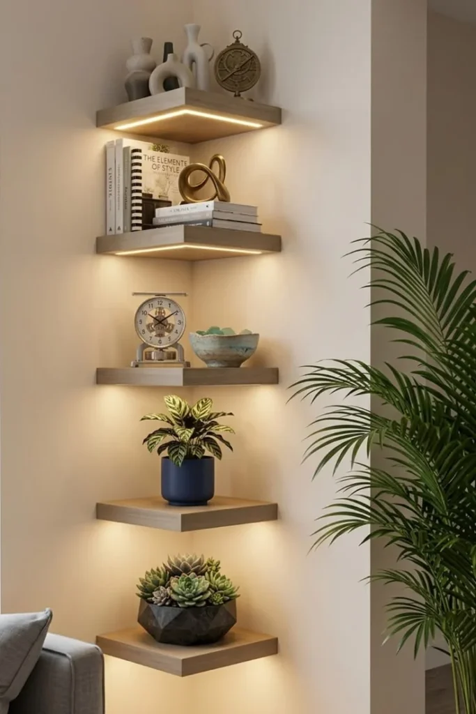 Use Floating Shelves to Create Custom Storage