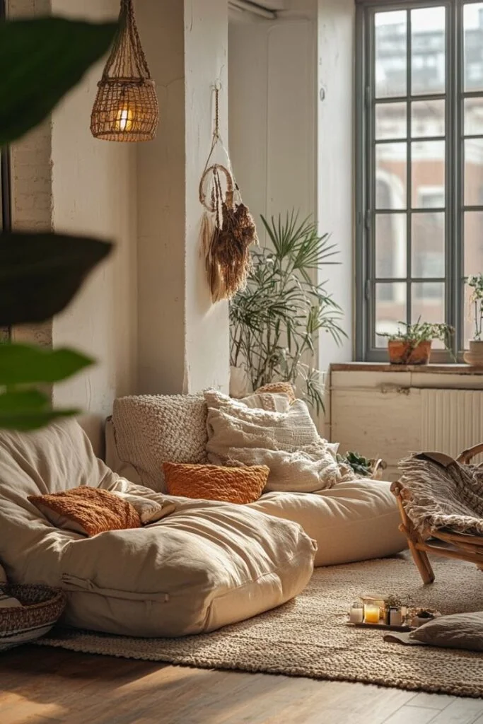Use Floor Seating for a Relaxed Boho Vibe