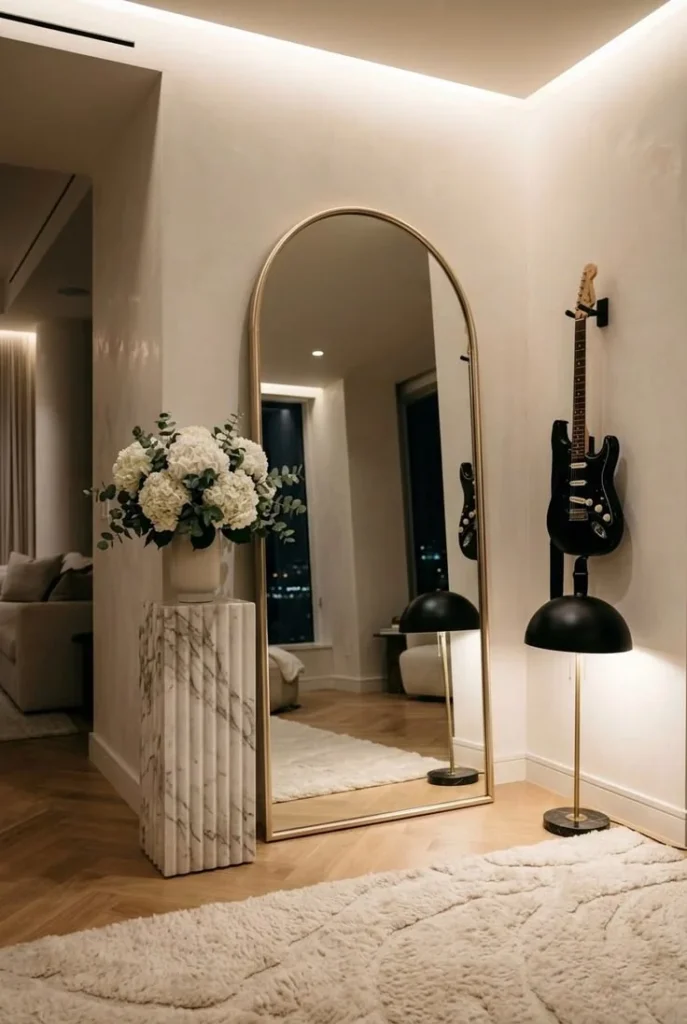 Use Large Mirrors to Brighten Small Apartments