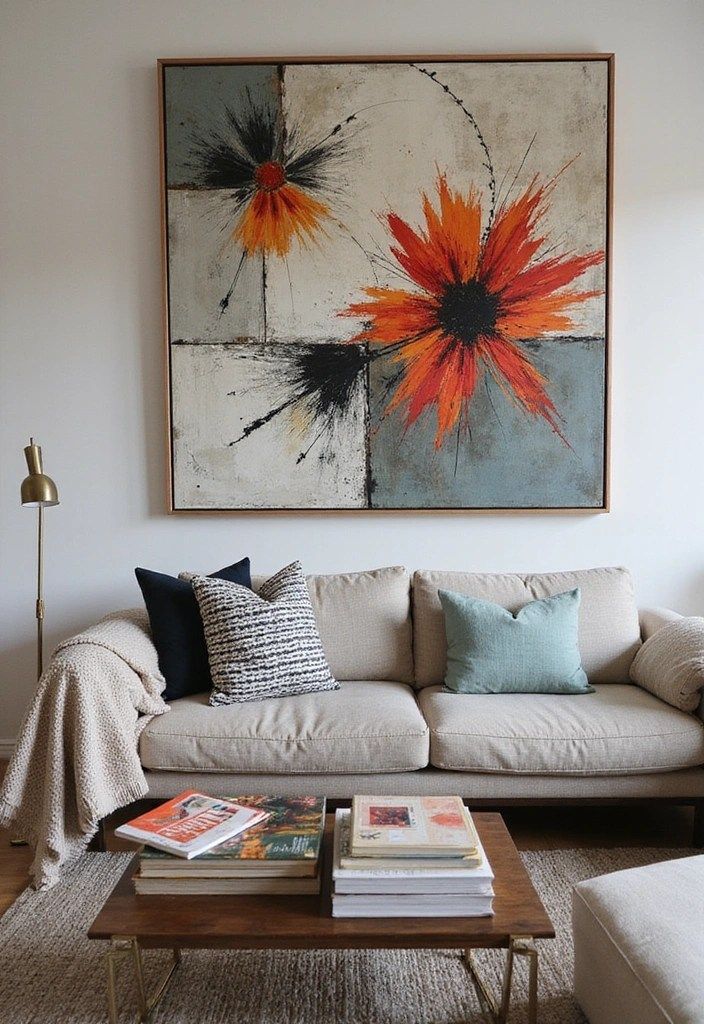 Use Oversized Statement Art for a Bold Minimal Look