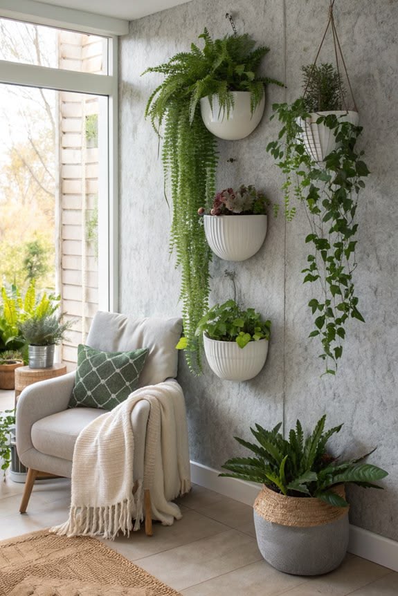 Vertical Plant Wall Corner Affordable Minimalist Studio Apartment Ideas 2026