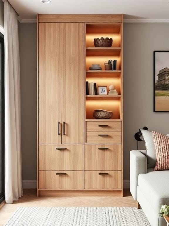 Vertical Storage Cabinets for Narrow Spaces