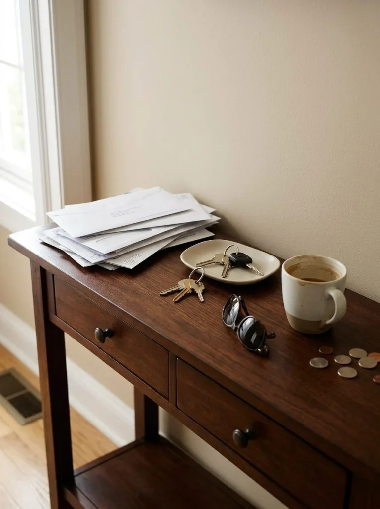 Visible Clutter on Surfaces Cheap Home Decor Ideas