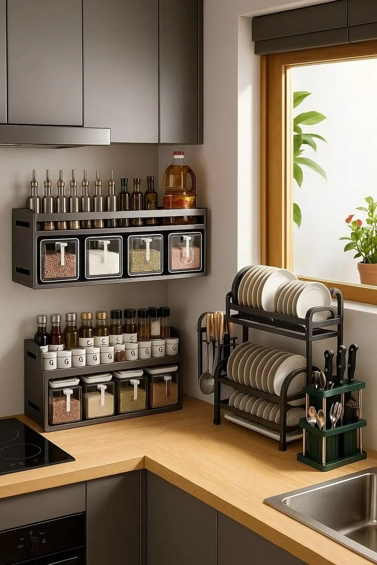 Wall-Mounted Spice Racks