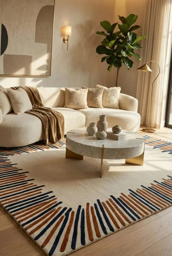 Warm Color Accents Through Strategic Accessories