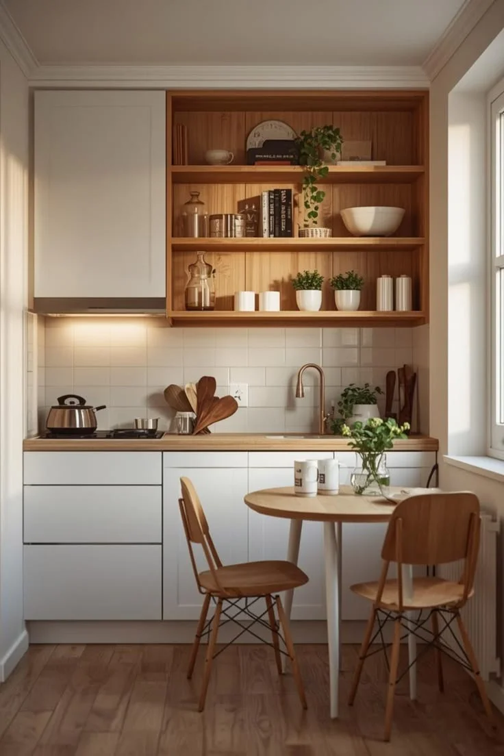 Add Compact Wall Mounted Dining Setup