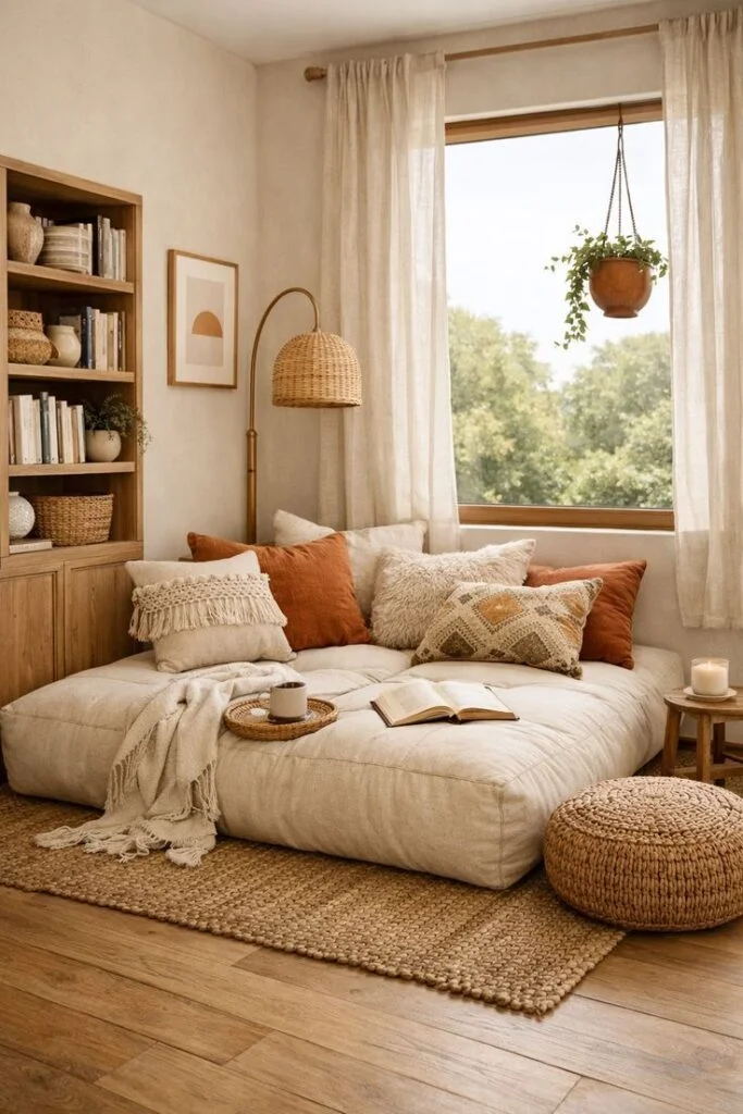 Add Floor Cushions for Relaxed Boho Seating