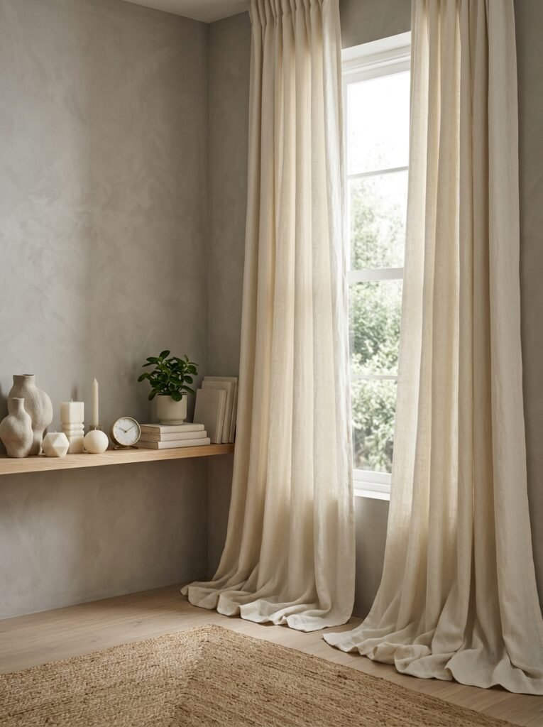 Add Floor Length Curtains for Extra Softness