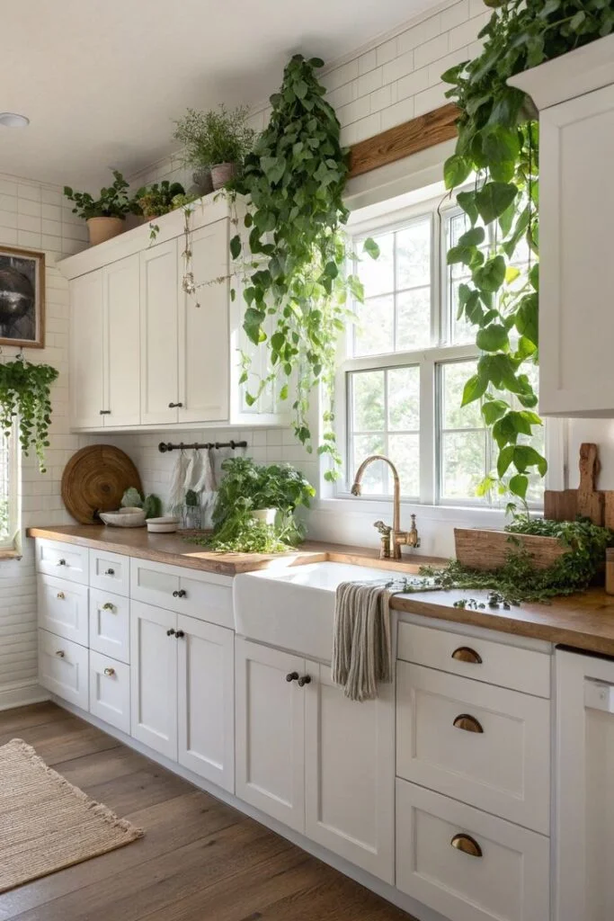Add Hanging Herbs for Fresh Farmhouse Feel