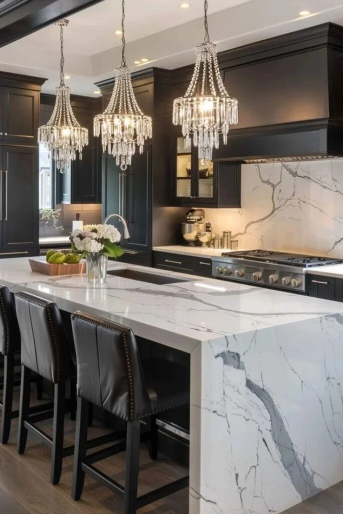 Add Marble Countertops for Luxurious Modern Elegance