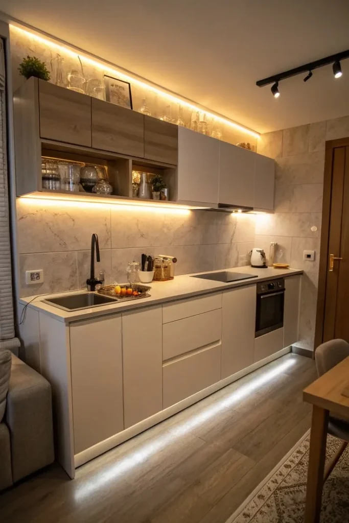 Add Under Cabinet Lighting for Depth and Glow