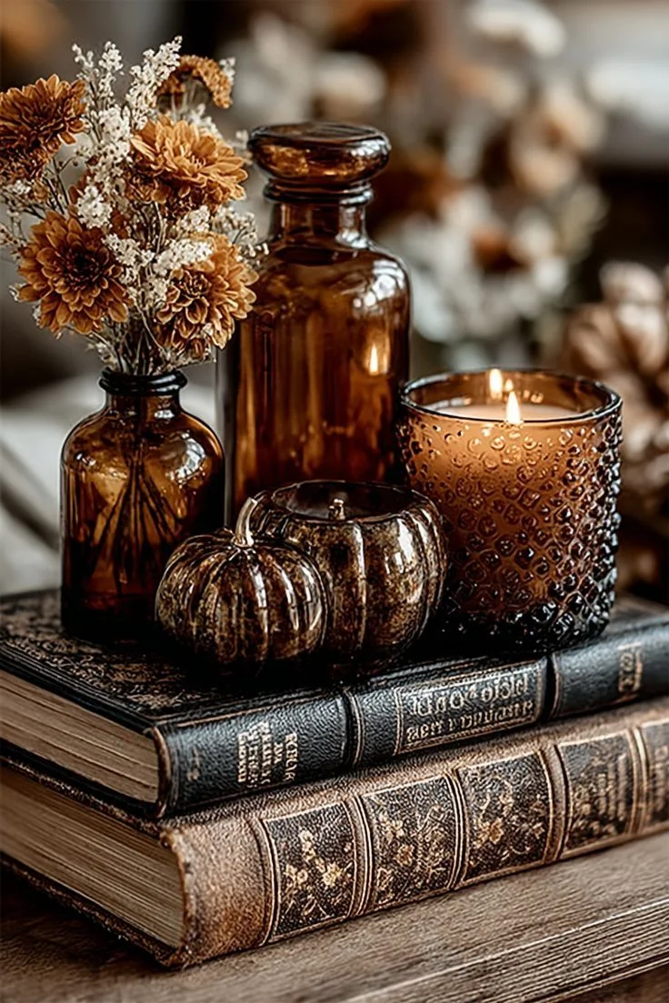 Asymmetrical Modern Mantel Arrangement