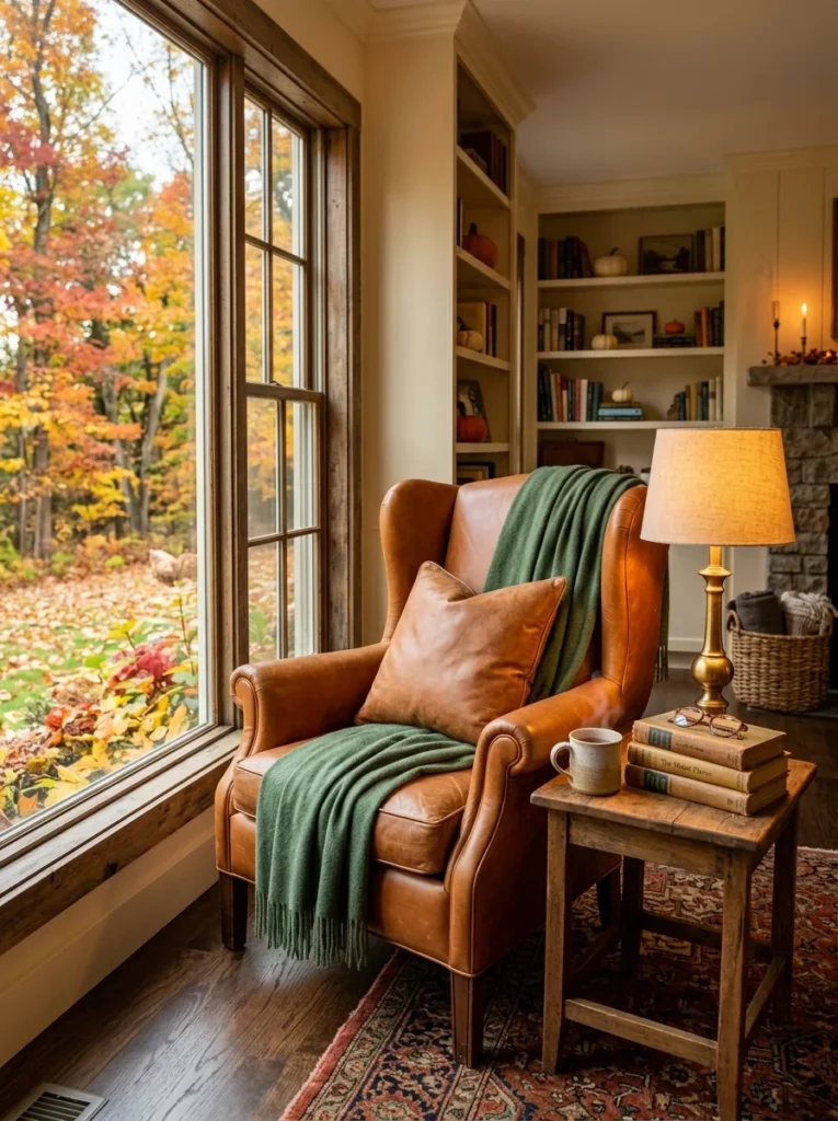 Create a Cozy Reading Corner Cozy fall living room