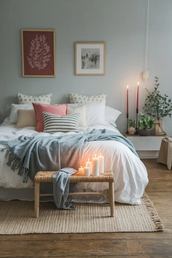 Decorate with Candles for Soft Romantic Warmth