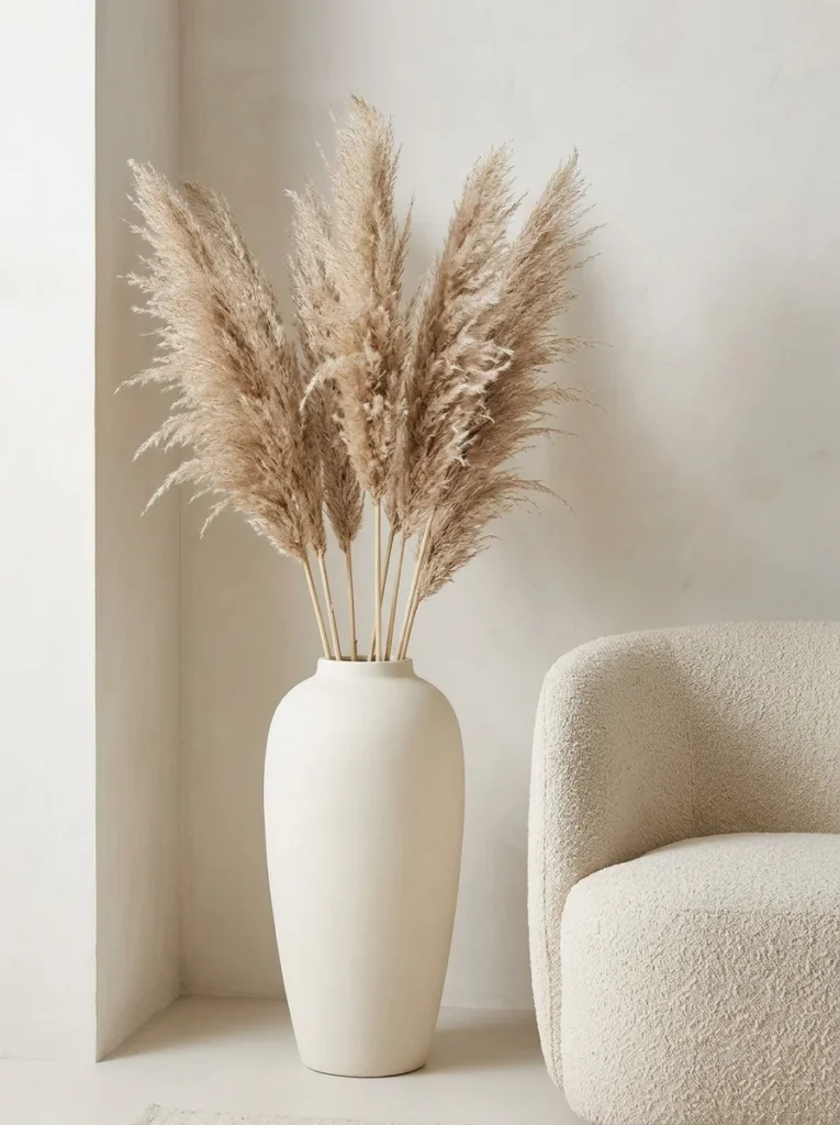 Dried Pampas Grass Elegance Neutral Fall Decor Ideas for a Sophisticated Look