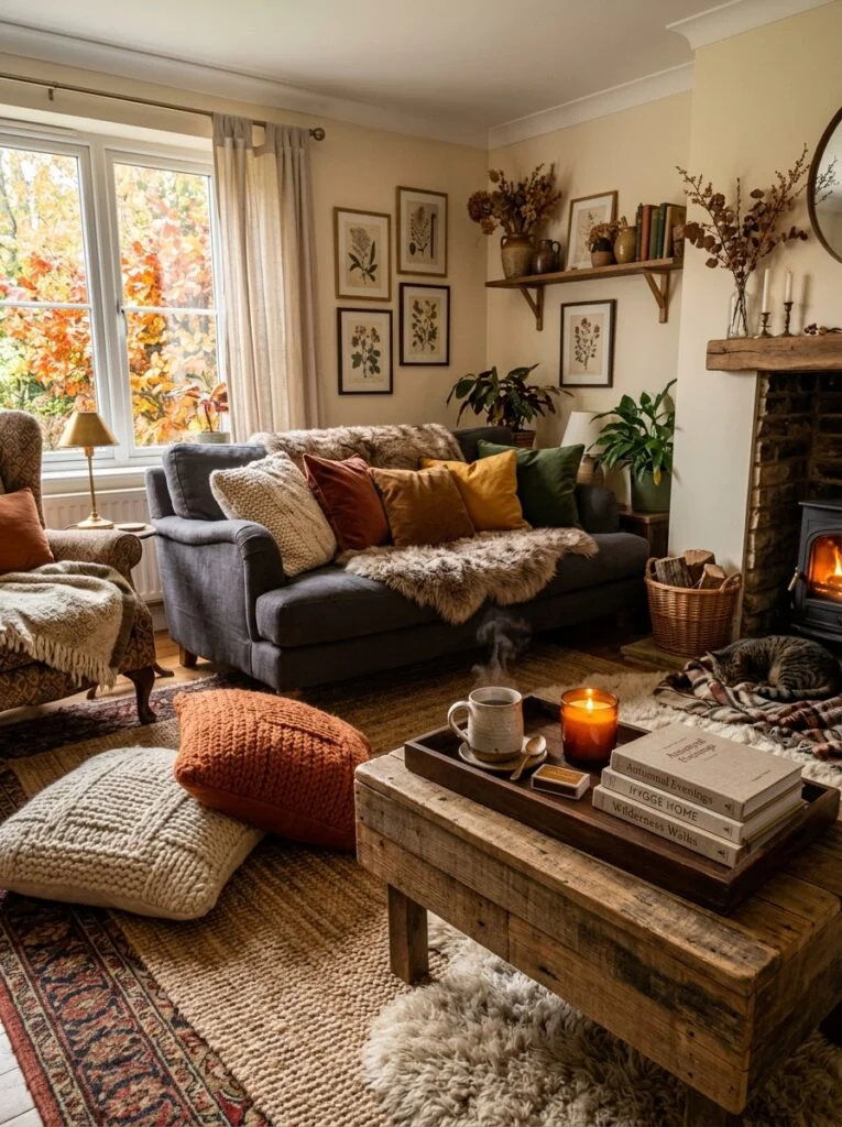Embrace a Layered Cozy Lifestyle Look Cozy Fall Living Room