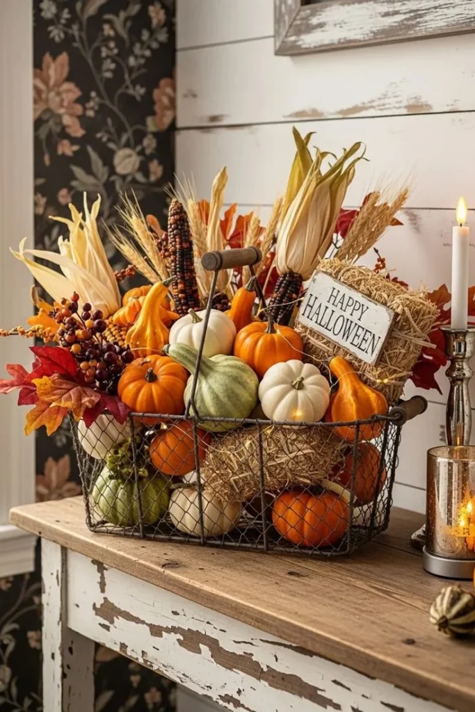 Galvanized Bucket Fall Arrangements Fall Farmhouse Decor Ideas That Feel Warm and Inviting