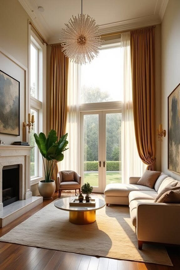 Hang Floor-to-Ceiling Curtains in a Luxurious Fabric