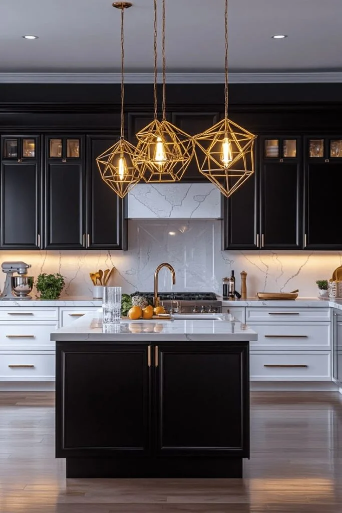 Incorporate Matte Black Accents for Bold Contrast