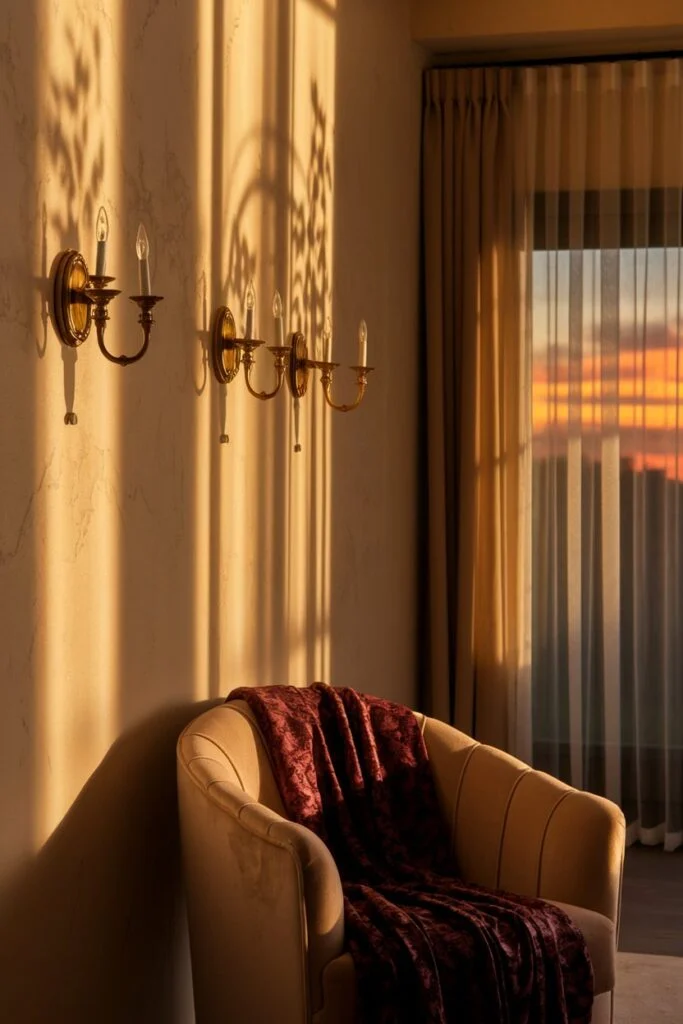 Install Wall Sconces for Elegant Romantic Lighting