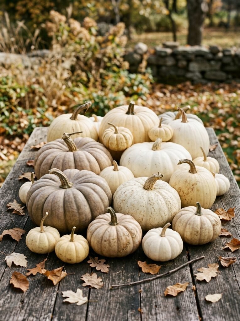 Ivory and Taupe Pumpkin Mix