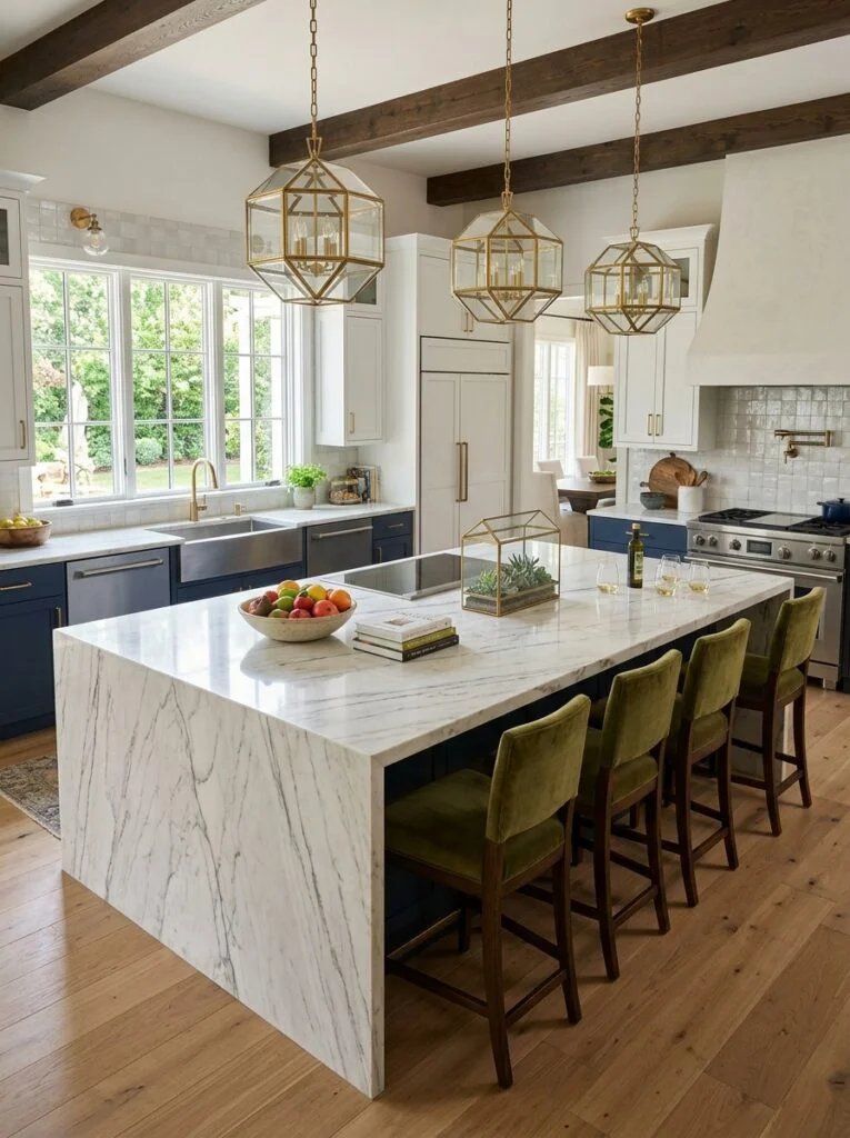 A Large Kitchen Island That Becomes the Heart of the Home Luxuary Kitchen decor Ideas That Look Expensive