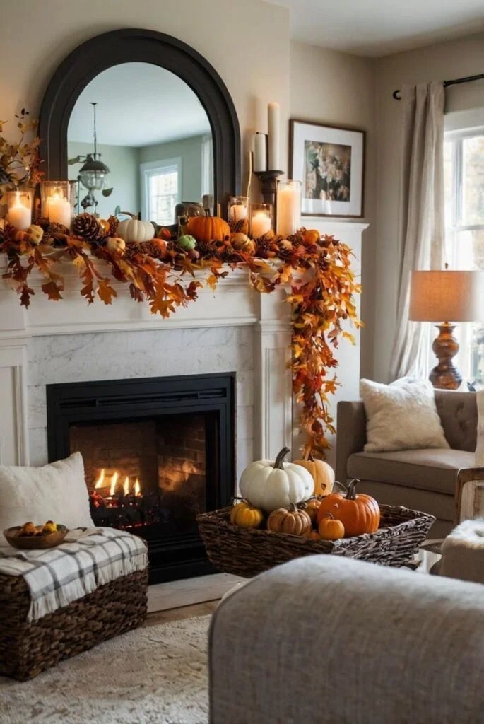 Modern Fall Mantel Decor Ideas for a Cozy Home