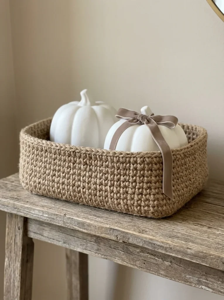 Neutral Woven Basket Styling Neutral Fall Decor Ideas for a Sophisticated Look