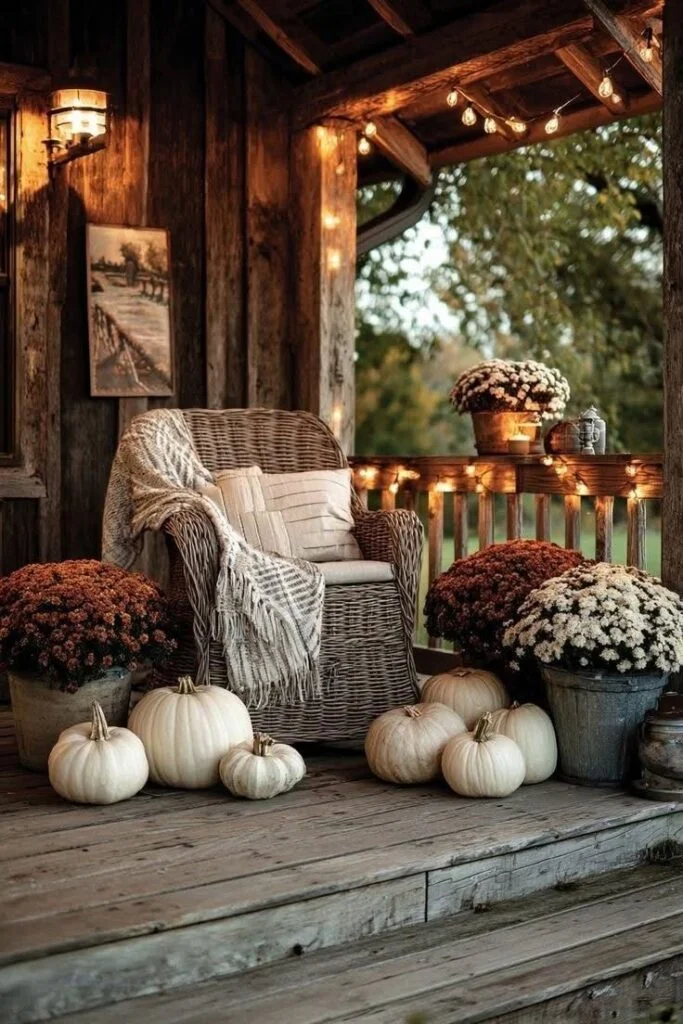 Outdoor Porch Pumpkin Layers