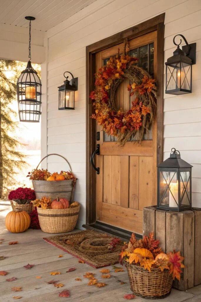 Rustic Wreath Welcome Door