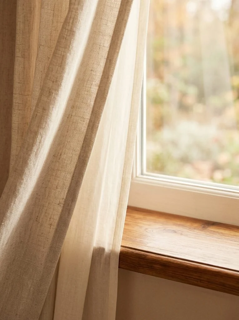Soft Autumn Window Styling Neutral Fall Decor Ideas